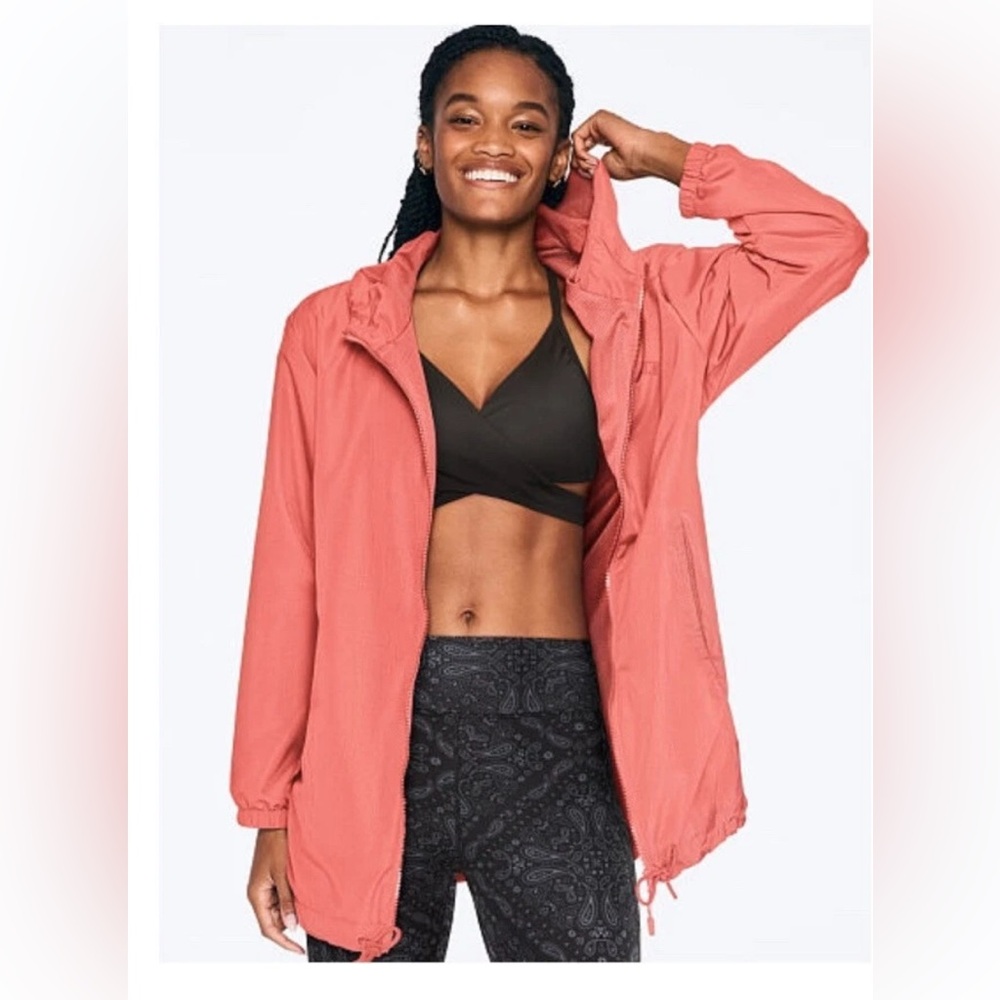 Victoria’s Secret PINK Coral Windbreaker Jacket – women’s Size XS